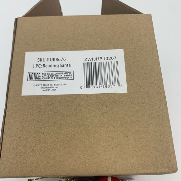 EXCLUSIVE Bas Blue Fifty Shades Of Red Reading Santa On Sleigh New Open Box VTG. - Picture 9 of 10